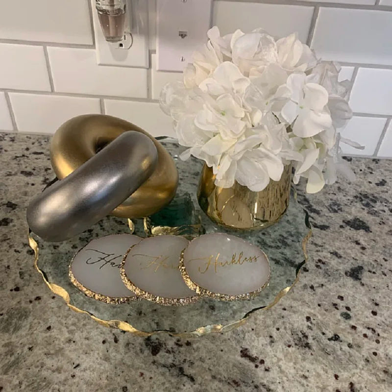 Custom Resin Agate Coasters