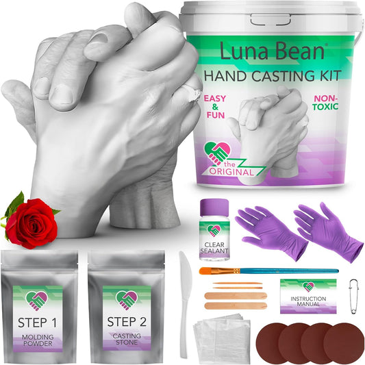 Huge Oversize XL Family Hand Casting Kit – Family Size Hand Molding Kit – Casts 6 Hands Comfortably Adults & Kids, Gifts for Family with Kids - Thanksgiving Gifts